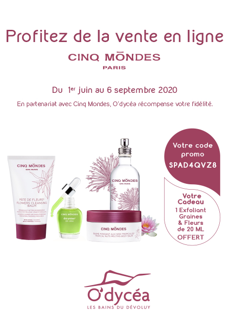 Vente en ligne exclusive Cinq Mondes